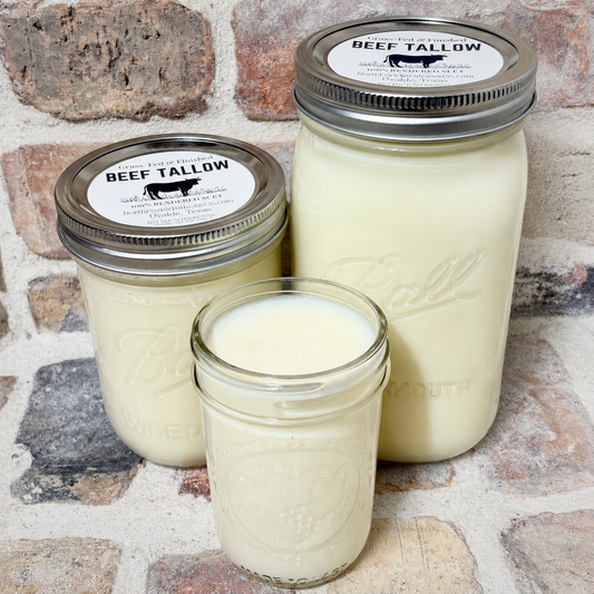 Beef Tallow - 100% Grass-Fed & Finished, Non-GMO, Antibiotic Free